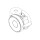 Concept Kitchen Laufrolle mit Bremse weiß ABS Kunststoff