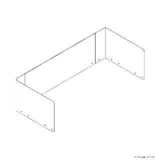 Concept Kitchen Spritzschutz weiß RAL 9003 Seitenelemente- Set links/rechts 640 mm Stahlblech pulverbeschichtet