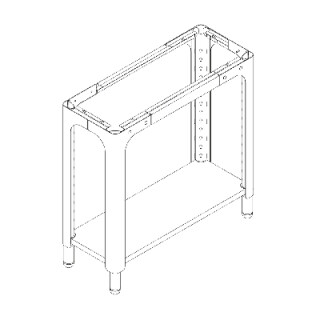 Concept Kitchen Tischmodul C Höhenverstellung weiß RAL 9003 Stahlblech pulverbeschichtet