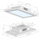 Deckenlüfter Square Box SBUD 104 W (Weiß/Weißglas)